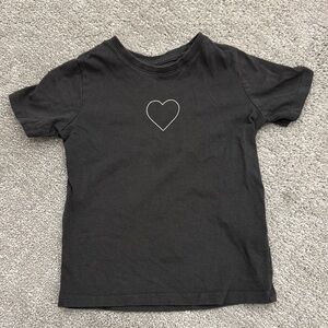 Cotton On Kids Black Heart T-Shirt 3T